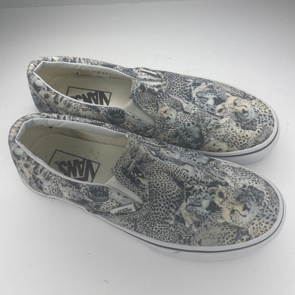 Vans Classic Slip-On Cheetah Shoes Women's 7.5 Kenya Edition Skate Sneakers